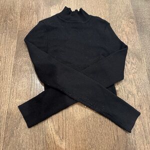 H&M Black Ribbed Sweatshirt